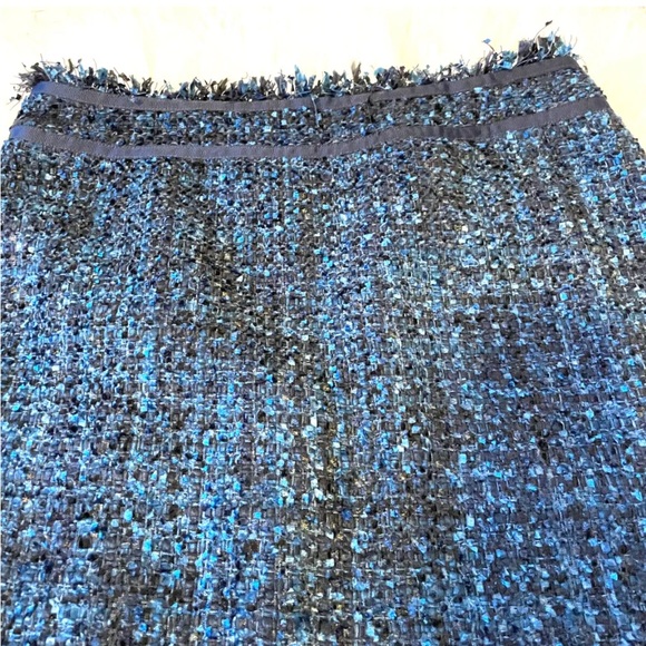J McLaughlin Blue Tweed Skirt - Picture 3 of 6